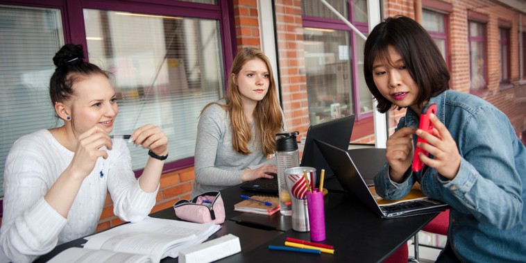 Studerende i samarbejde