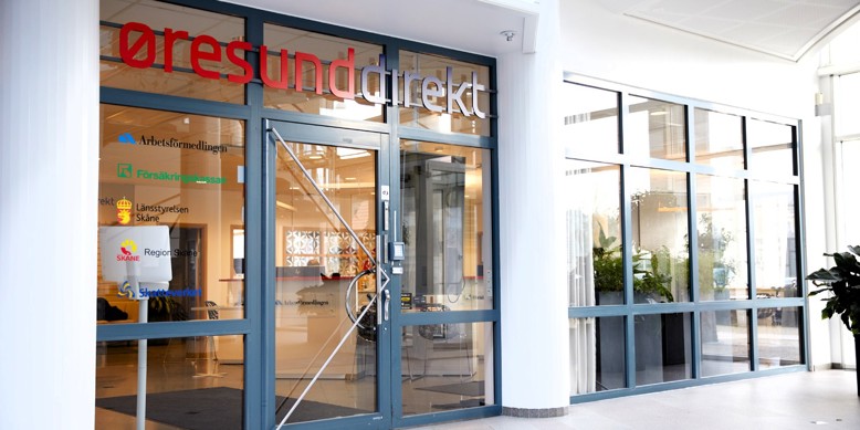 Entrance to Øresunddirekt's Information Centre in Malmø