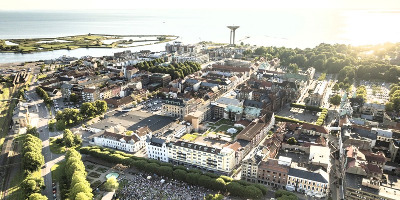 Landskrona set oppefra