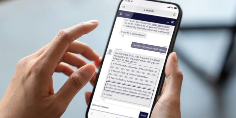 Kørseslfradrag: Mobil-screenshot fra skat.dk