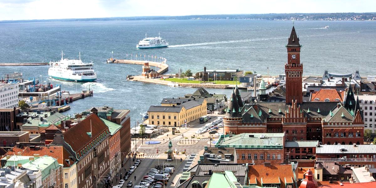 Indsejling til Helsingborg